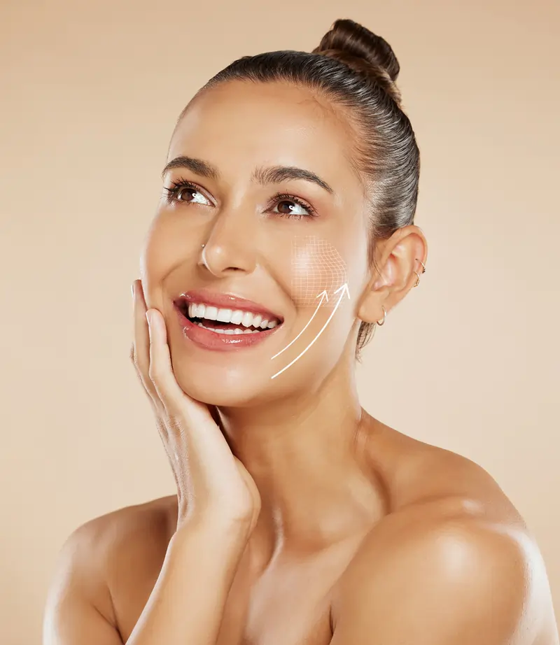 skin hifu 7d gesichts lifting face body contouring forming cellulite behandlung augenbrauen doppelkinn